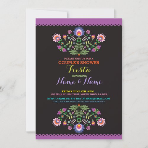 Fiesta Couples Shower Engage Mexican Floral Invite