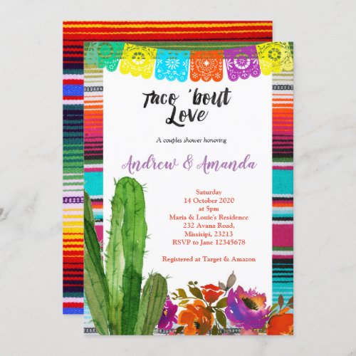 Fiesta Couples Shower Invitation Mexican