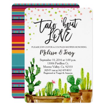 Fiesta Couples Shower Invitation Taco Bout Love On Customgiftsmaker Com