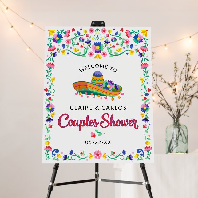 Fiesta Couples Shower Welcome Sign (In Situ (Stand))