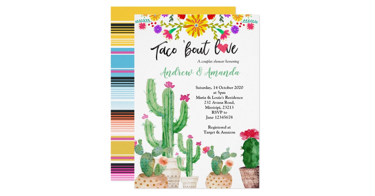 Fiesta Couples Wedding Shower Invitation