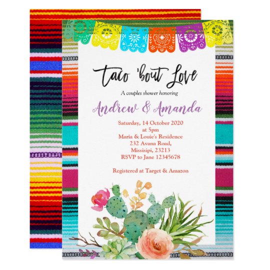 Fiesta Couples Wedding Shower Invitation