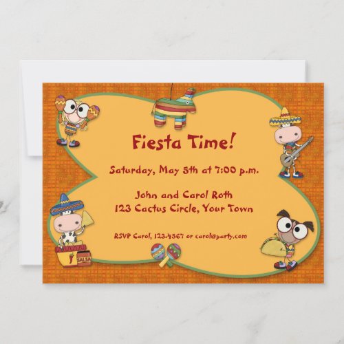 Fiesta Critters Invitation