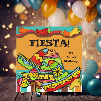 Fiesta Customized  Birthday Invitations by kids_birthdays at Zazzle