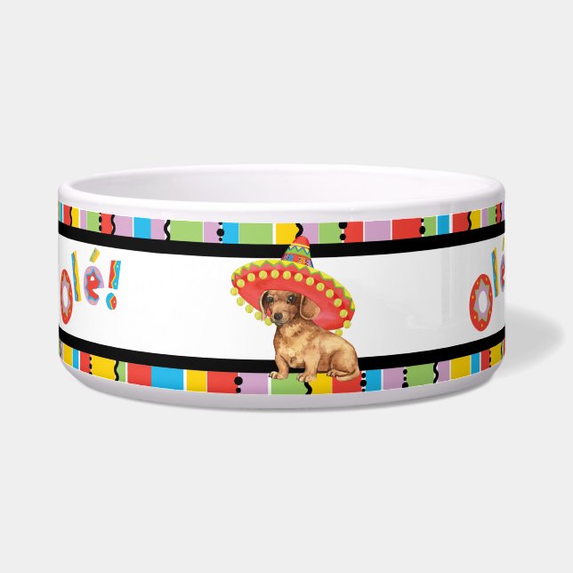 Fiesta Dachshund Bowl (Left)