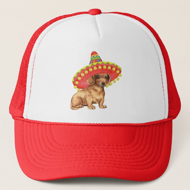 Fiesta Dachshund Trucker Hat (Front)
