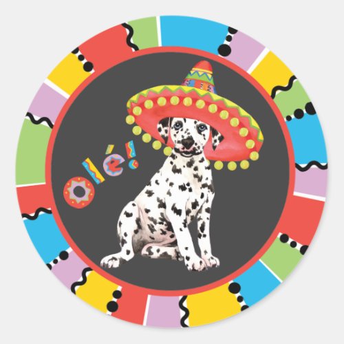 Fiesta Dalmatian Classic Round Sticker