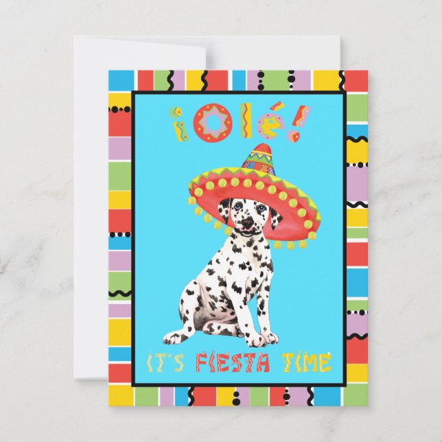 Fiesta Dalmatian Invitation (Front)