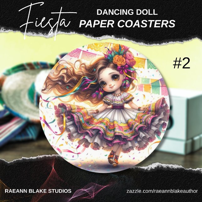 Fiesta Dancing Doll (#2) Paper Coaster Sets (Creator Uploaded)