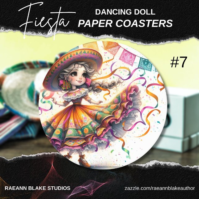 Fiesta Dancing Doll (#7) Paper Coaster Sets (Creator Uploaded)