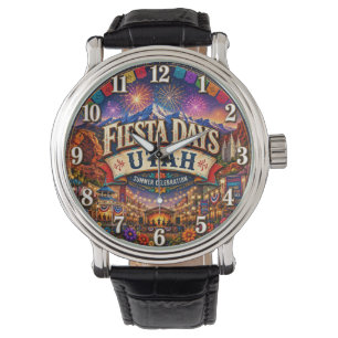Fiesta Days Festival Utah Gift Colorful Folk Art Watch