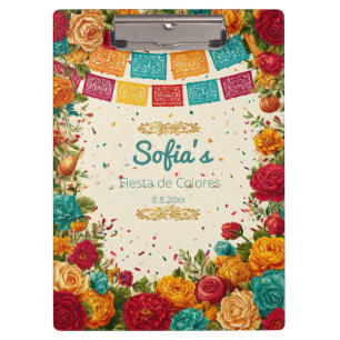 Fiesta de Colores Quinceanera, custom Clipboard