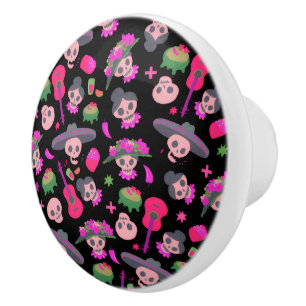 Fiesta De Los Muertos Ceramic Knob