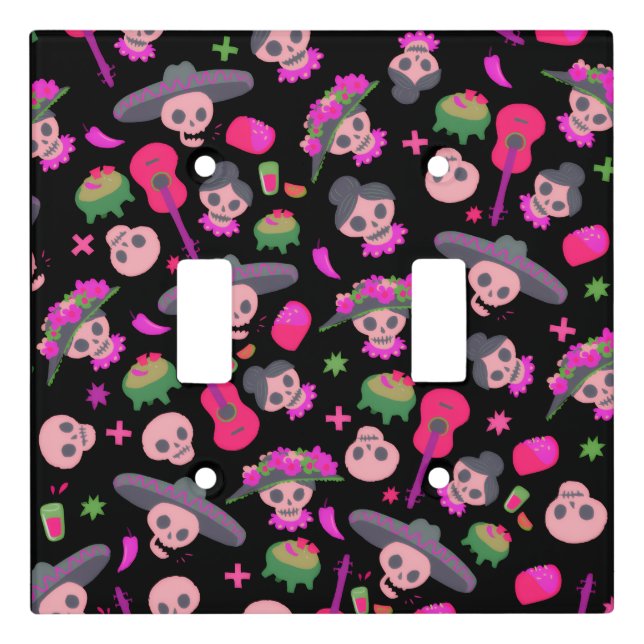 Fiesta De Los Muertos Light Switch Cover (Front)