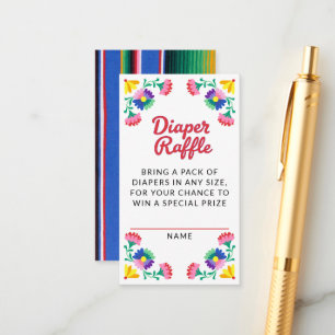 Fiesta Diaper Raffle Card – Floral Mexican Baby Sh