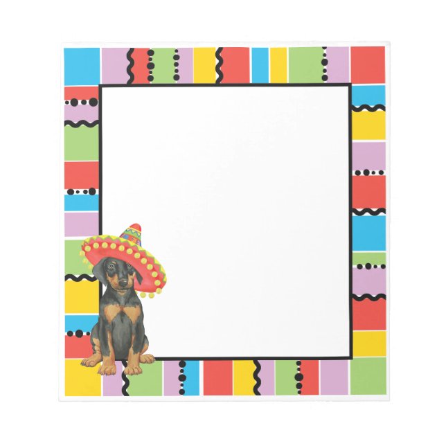 Fiesta Doberman Pinscher Notepad (Front)