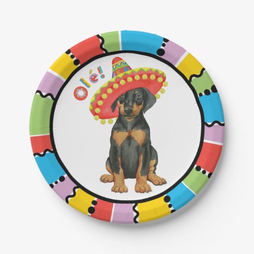 Fiesta Doberman Pinscher Paper Plates