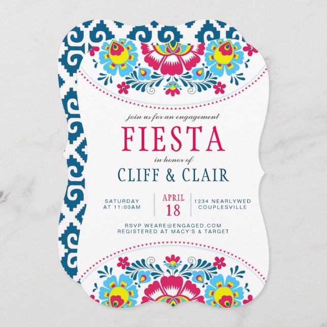 Fiesta Engagement Party Invitation (Front/Back)