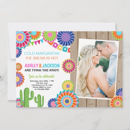 Fiesta Engagement Party Invitation Mexican Cactus Zazzle