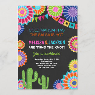 Fiesta Engagement Party Invitation Mexican Cactus