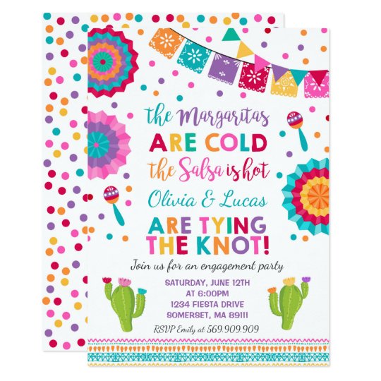 fiesta engagement party invitation mexican party zazzle com