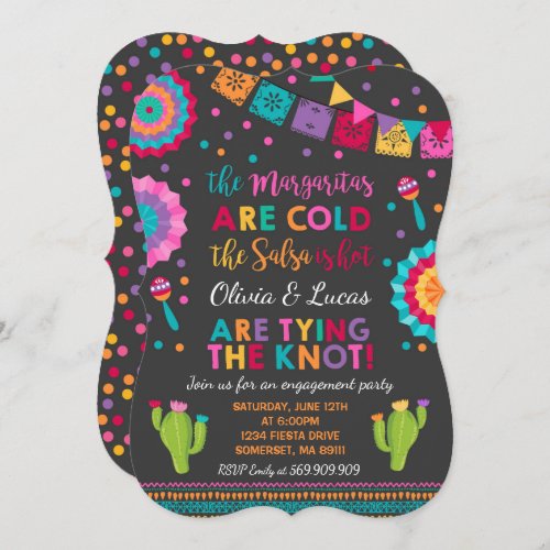 Fiesta Engagement Party Invitation Mexican Party