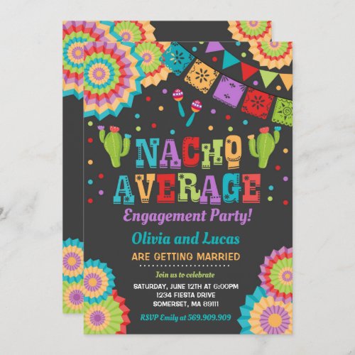 Fiesta Engagement Party Invite Nacho Average Party