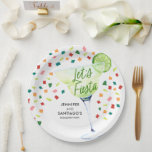 Fiesta Engagement Party Paper Napkins Paper Plates<br><div class="desc">These Let's Fiesta Paper Plates are the perfect way to set the tone for your upcoming Mexican theme celebration. Bring a personalized look to your party with these Let's Fiesta Party paper plates. Matching items in our store Cava Party Design</div>
