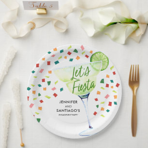 Fiesta Engagement Party Paper Napkins Paper Plates