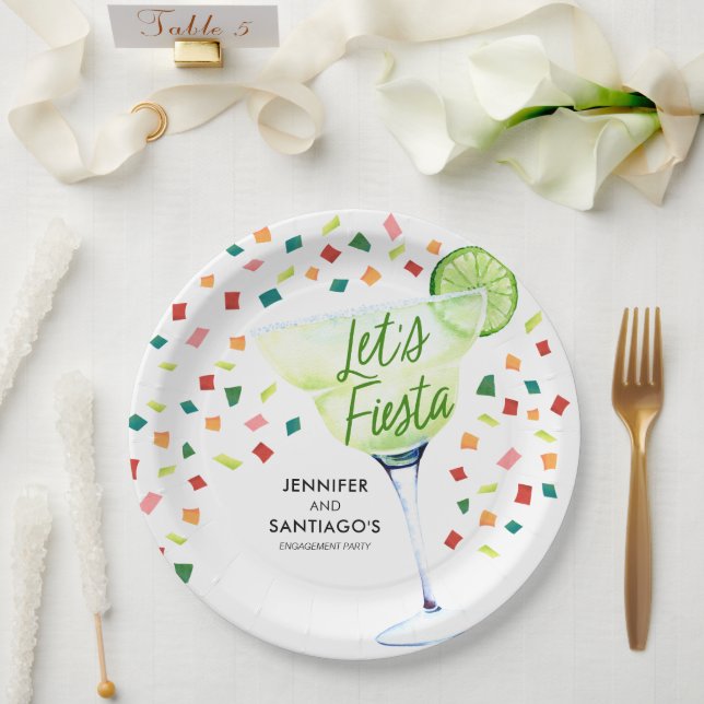 Fiesta Engagement Party Paper Napkins Paper Plates (Wedding)