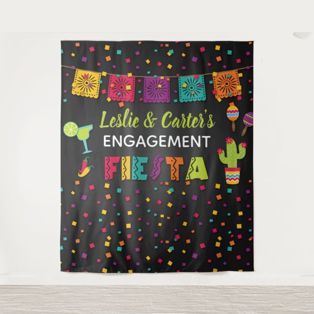 Fiesta Engagement Shower Backdrop (Front)