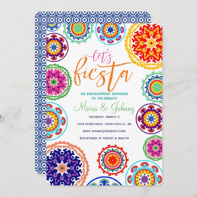 Fiesta Engagement Shower Invitation (Front/Back)