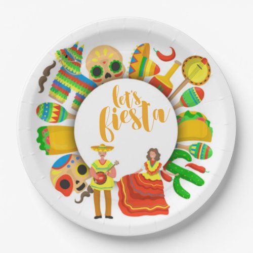 Fiesta Fanfare HHM Party Paper Plates