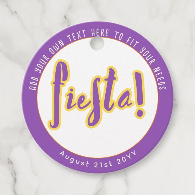 FIESTA  FAVOR TAGS (Front)