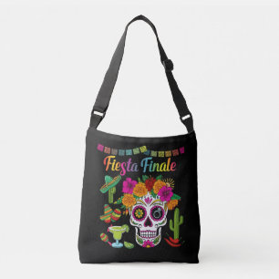 "Fiesta Finale" Colorful Sugar Skull Bachelorette Crossbody Bag