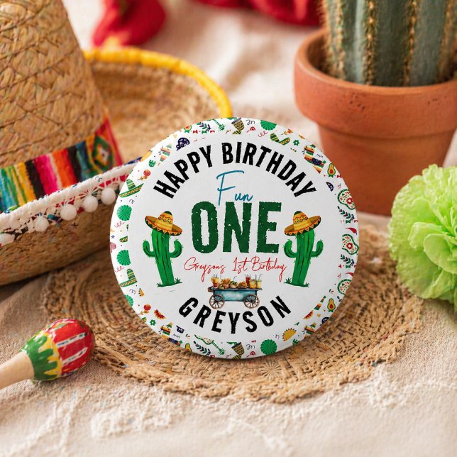 Fiesta First | 1st Birthday Party Button (Fiesta First | 1st Birthday Party Button)
