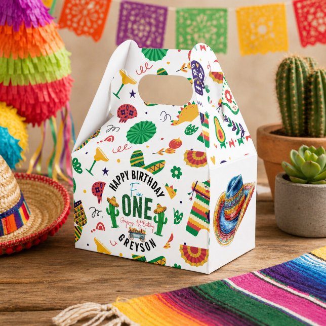 Fiesta First | 1st Birthday Party Favor Boxes (Fiesta First | 1st Birthday Party Favor Boxes)