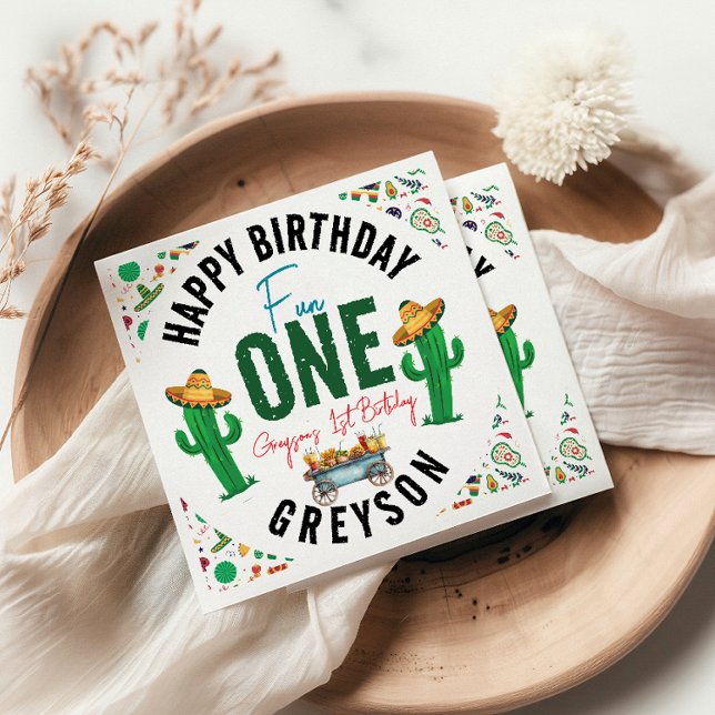 Fiesta First | 1st Birthday Party Napkins (Creator Uploaded)