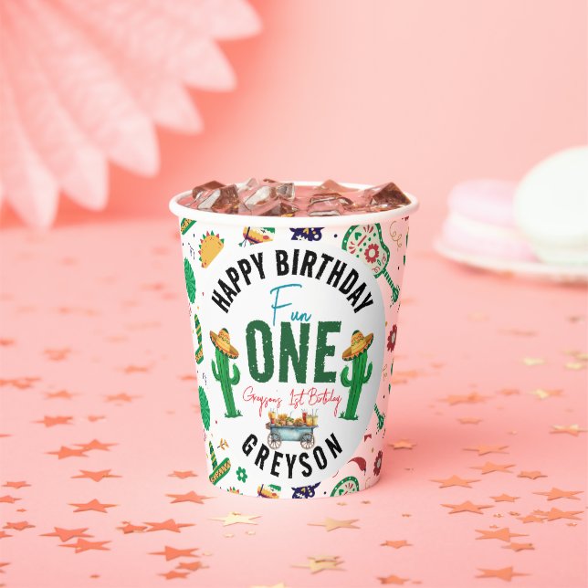 Fiesta First | 1st Birthday Party Paper Cups (Insitu)