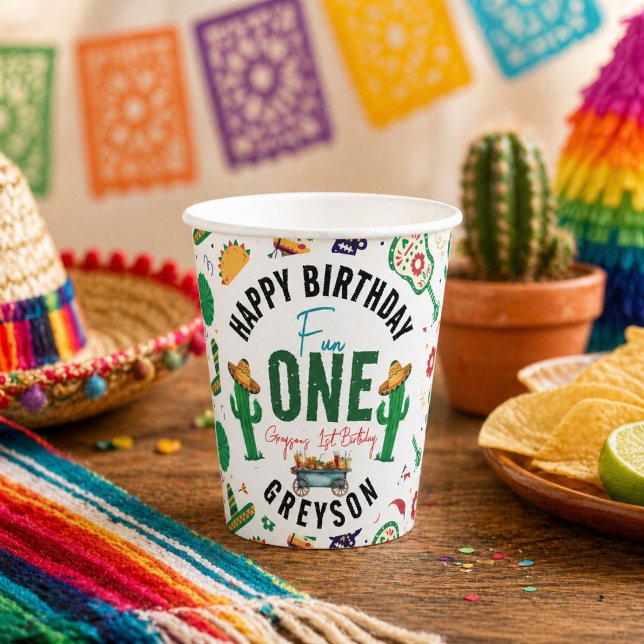 Fiesta First | 1st Birthday Party Paper Cups (Fiesta First | 1st Birthday Party Paper Cups)
