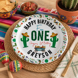 Fiesta First 1st Birthday Party Paper Plates