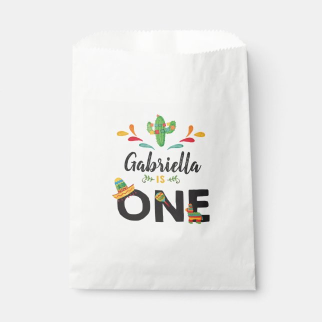 Fiesta First Birthday Favor Bag (Front)