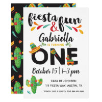 Fiesta First Birthday Invitation