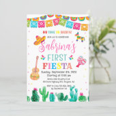 Fiesta First Birthday Invitation Girl | Zazzle