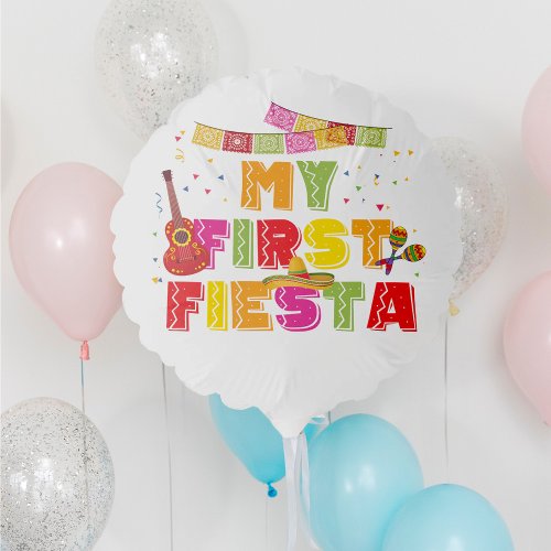 Fiesta First Birthday Party Balloon Girl