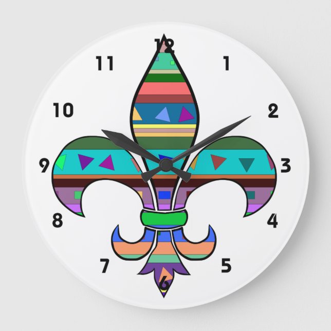 Fiesta Fleur de Lis Clock (Front)