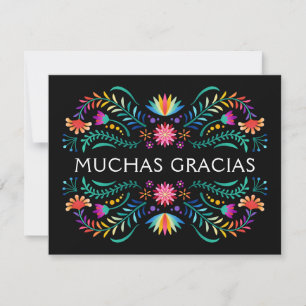 Fiesta Floral Birthday Shower Wedding Thank You Card