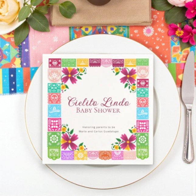 Fiesta Floral Cielito Lindo Baby Shower Napkins (Creator Uploaded)