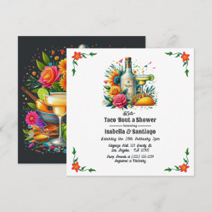 Fiesta Floral Let's Taco 'bout a Couple's Shower Invitation