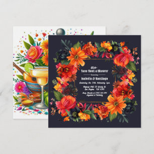 Fiesta Floral Let's Taco 'bout a Couple's Shower Invitation